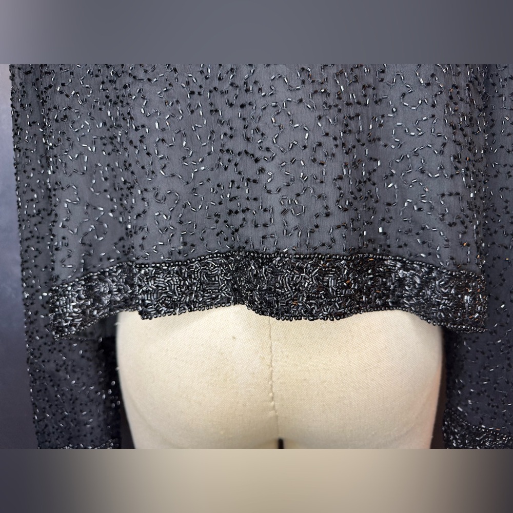 Vintage Sténay 100% Silk Beaded Jacket/Cardigan - Picture 10 of 13